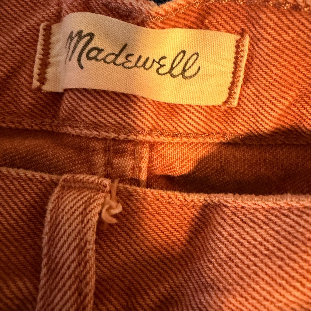 Madewell Baggy Straight Jeans Garment-Dyed Edition 27 Weathered Brick Rigid - Picture 10 of 11
